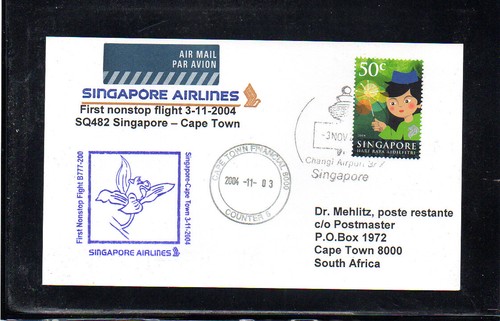 Singapore airlines erstflug - singapore,